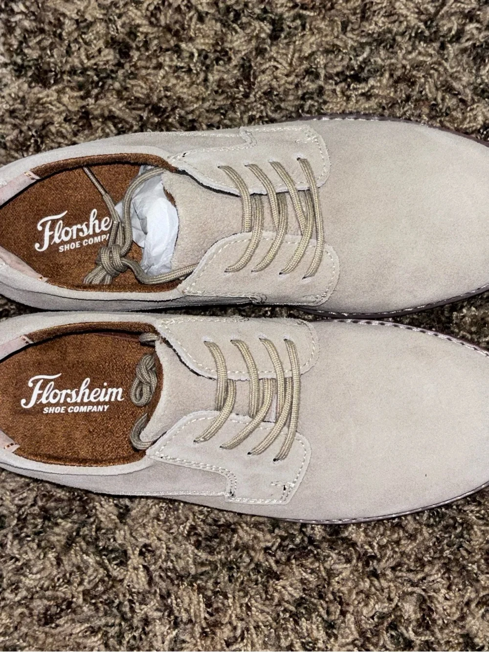 Florsheim Kearny Jr Boys' Youth Oxford Shoes Sand Suede Leather Size 2M New